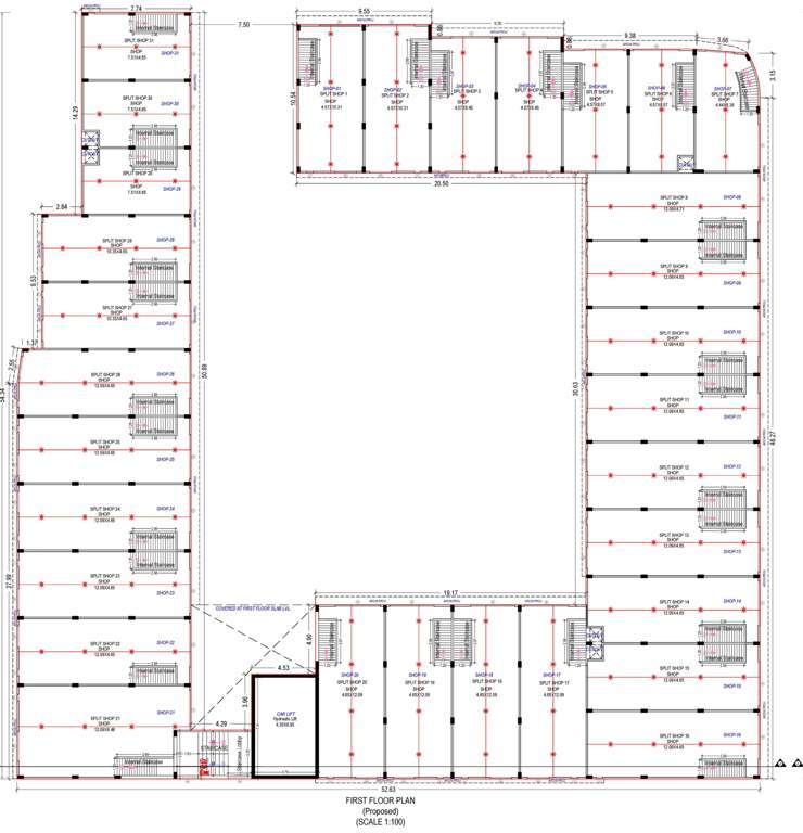  rudraksh business hub A Cluster Plan For 1st Floor