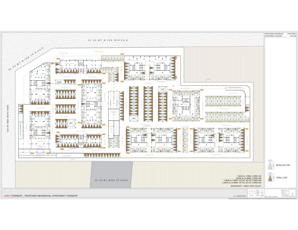  sector 6b phase 1 APURVA 02 And 3 Cluster Plan for Basement Floor