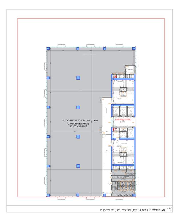  one 1 Cluster Plan From 2nd To 16th Floor Except 6th, 10th And 14th Floor  