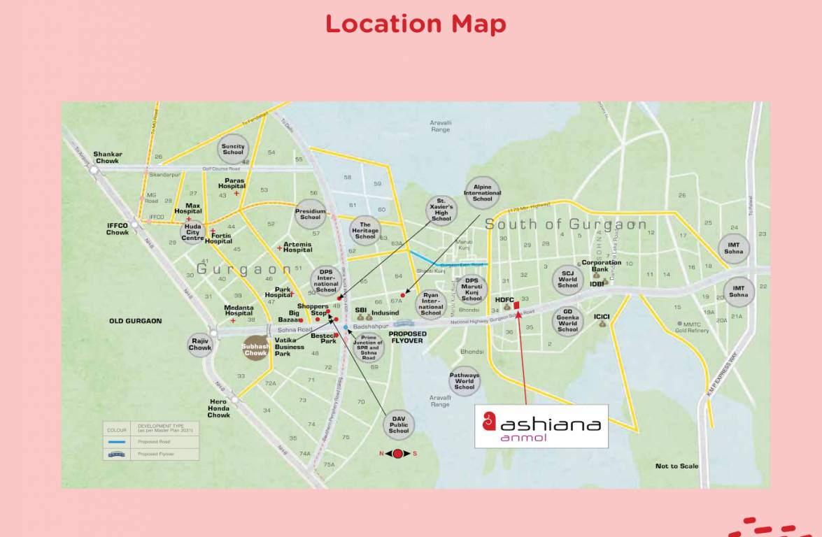  ashiana anmol Location Plan