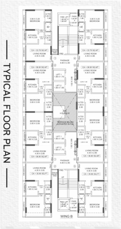  aeternum prima Wing B Typical Cluster Plan