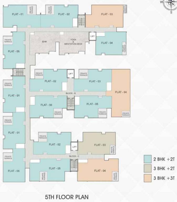  midtown Block A, B, C Cluster Plan For 5th Floor