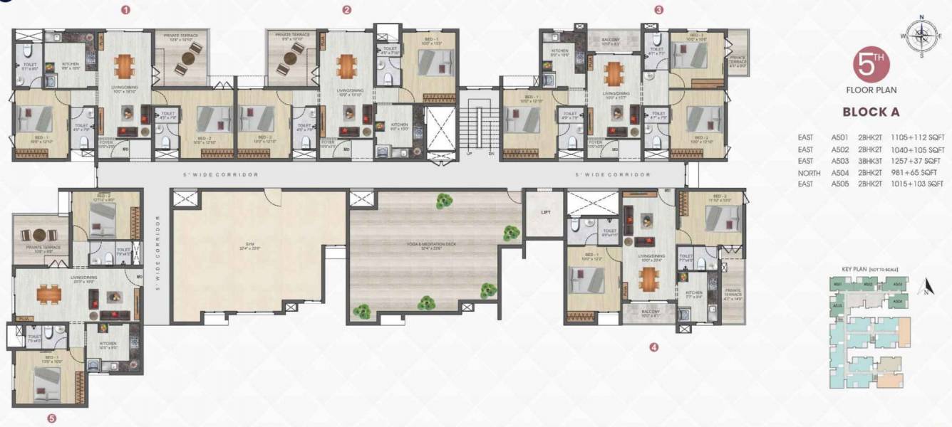  midtown Block A Cluster Plan For 5th Floor