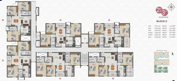  midtown Block C Cluster Plan For 2nd & 3rd Floor