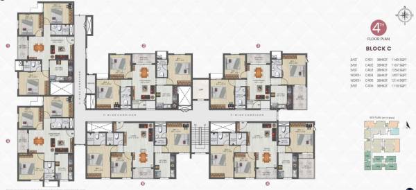 midtown Block C Cluster Plan For 4th Floor