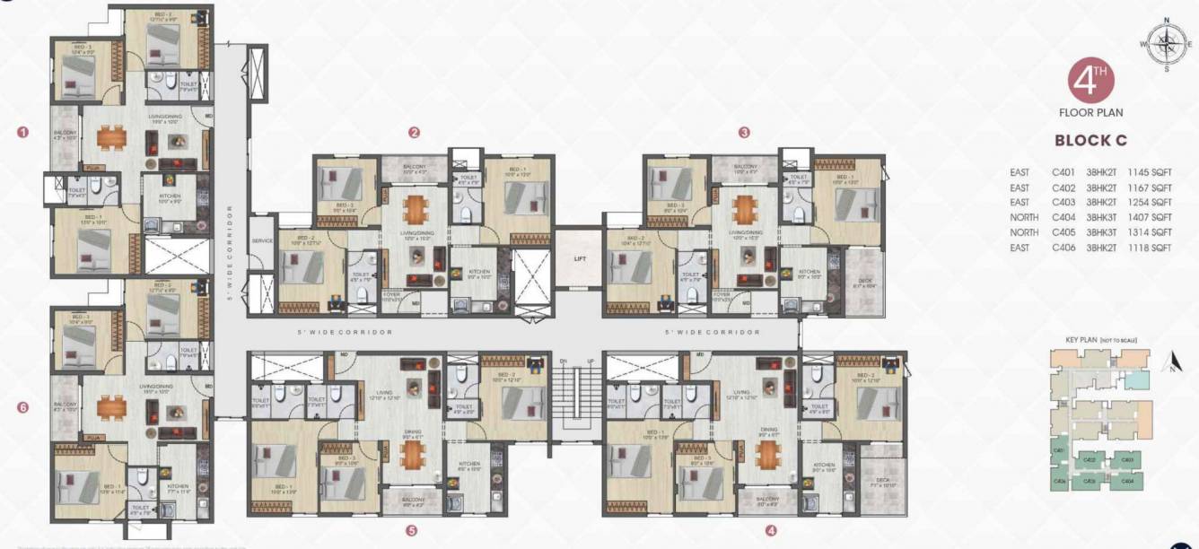  midtown Block C Cluster Plan For 4th Floor