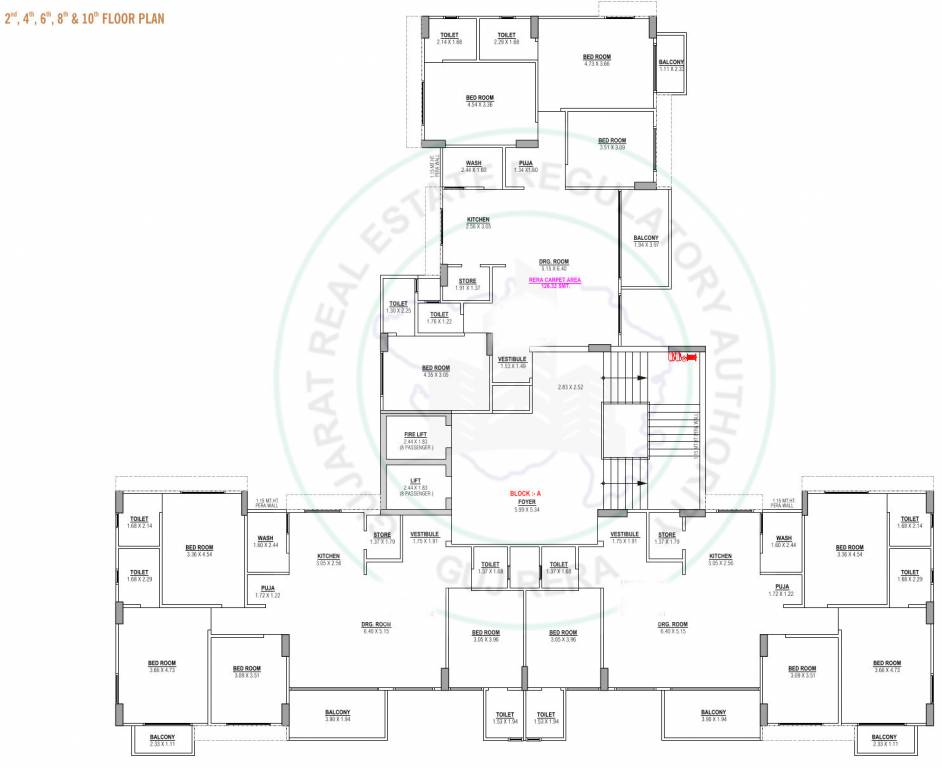  vivanta 36 A Cluster Plan For 2nd, 4th, 6th, 8th, 10th Floor