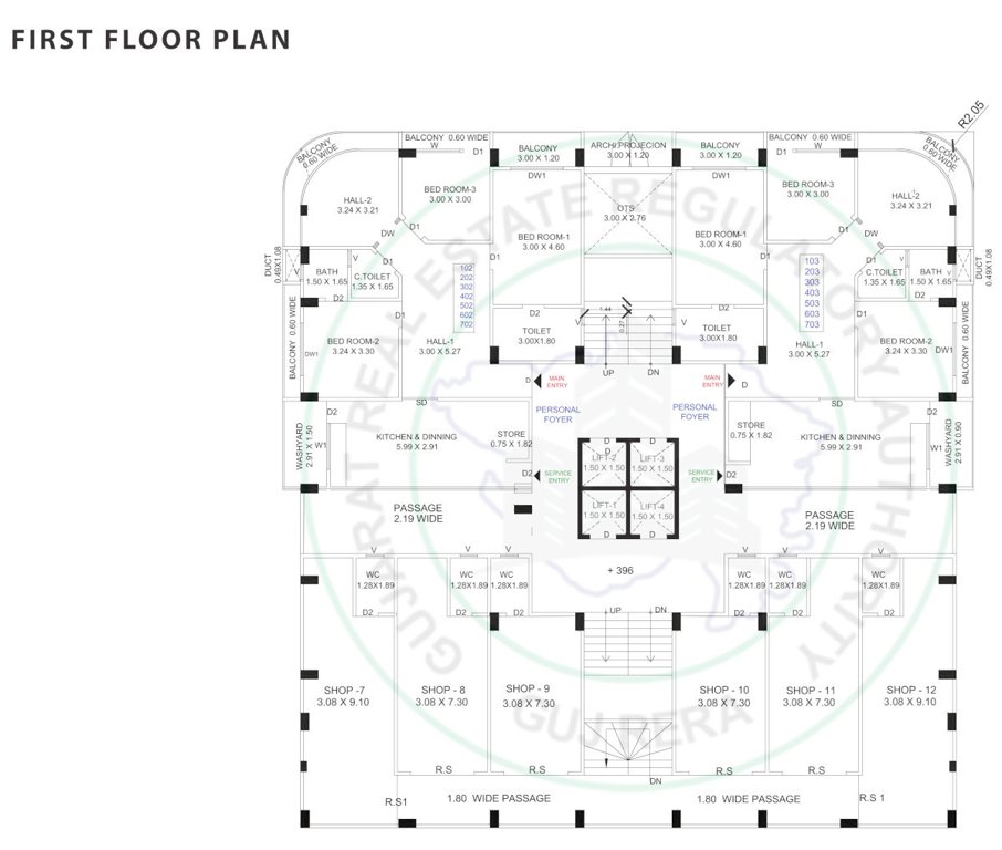  swastik homes A Cluster Plan For 1st Floor