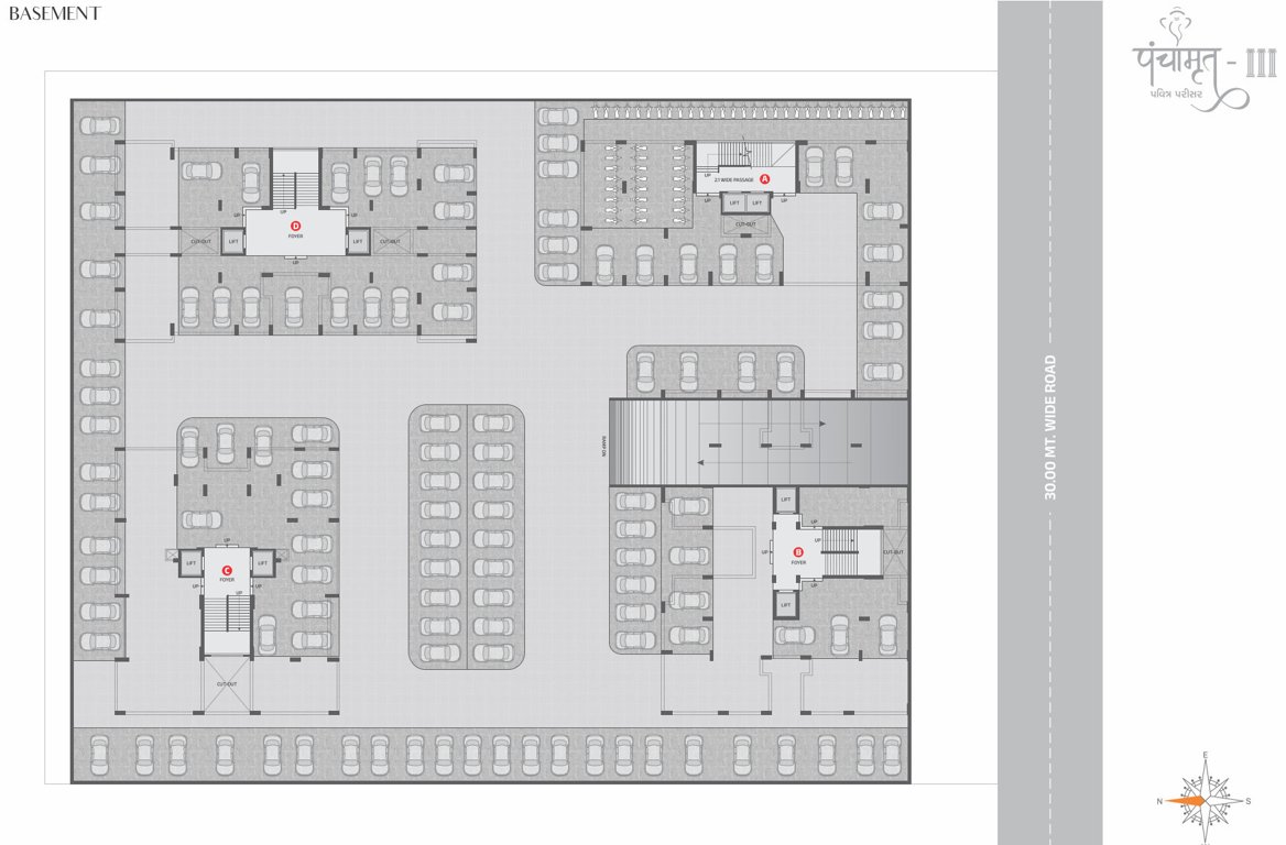  panchamrut 3 Block A Basement Cluster Plan