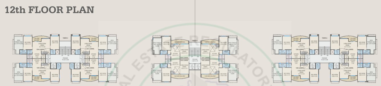  arcade A, B, C Cluster Plan For 12th Floor
