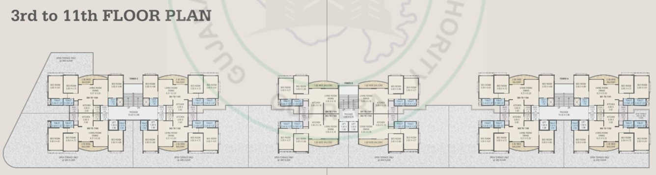  arcade A, B, C Cluster Plan From 3rd To 11th Floor