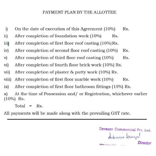 minerva-enclave Construction Linked Payment (CLP) Payment Plan