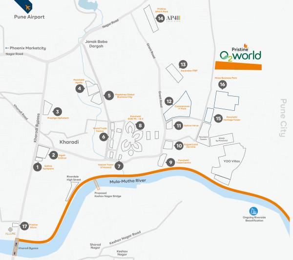  pristine-o2-world Location Plan