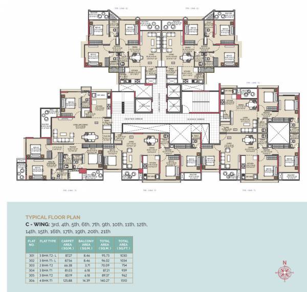  24-degree Wing AC Cluster Plan