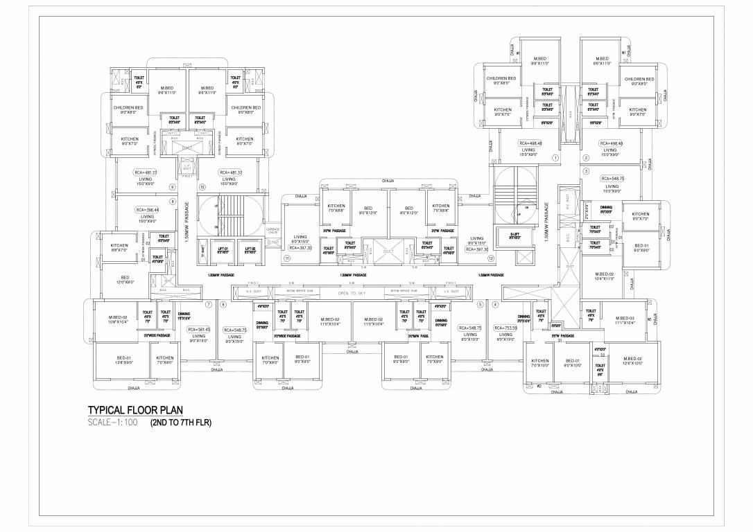  classic Classic Cluster Plan from 2nd to 7th Floor