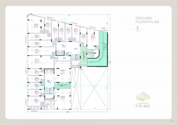  prime Block A & B Ground Floor Cluster Plan