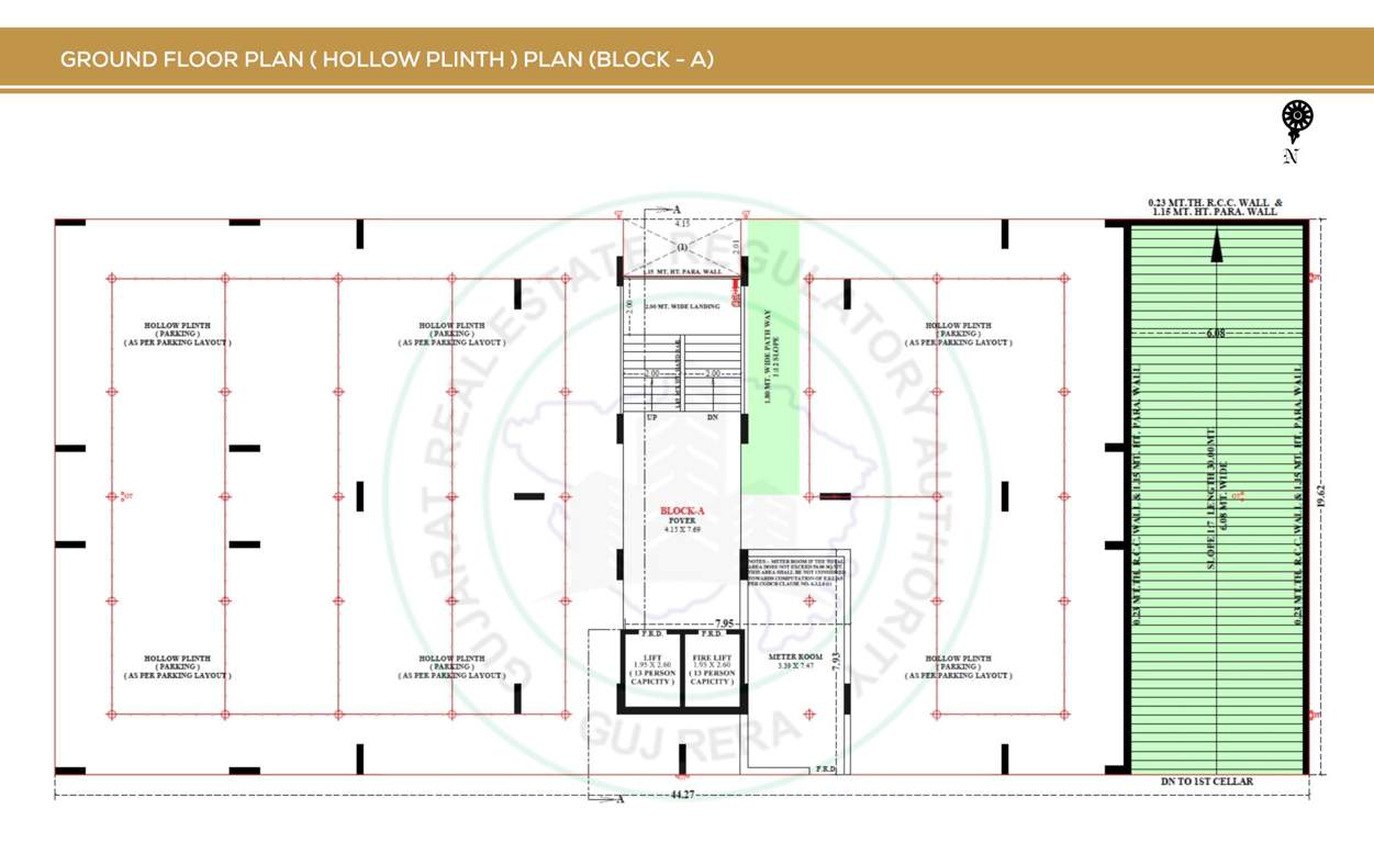  shreevas homes Block A & B Ground Floor Cluster Plan