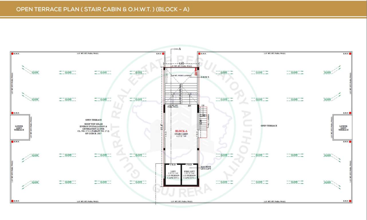  shreevas homes Block A Terrace Floor Cluster Plan