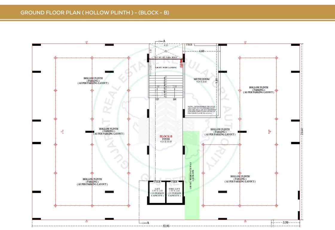  shreevas homes Block B Ground Floor Cluster Plan
