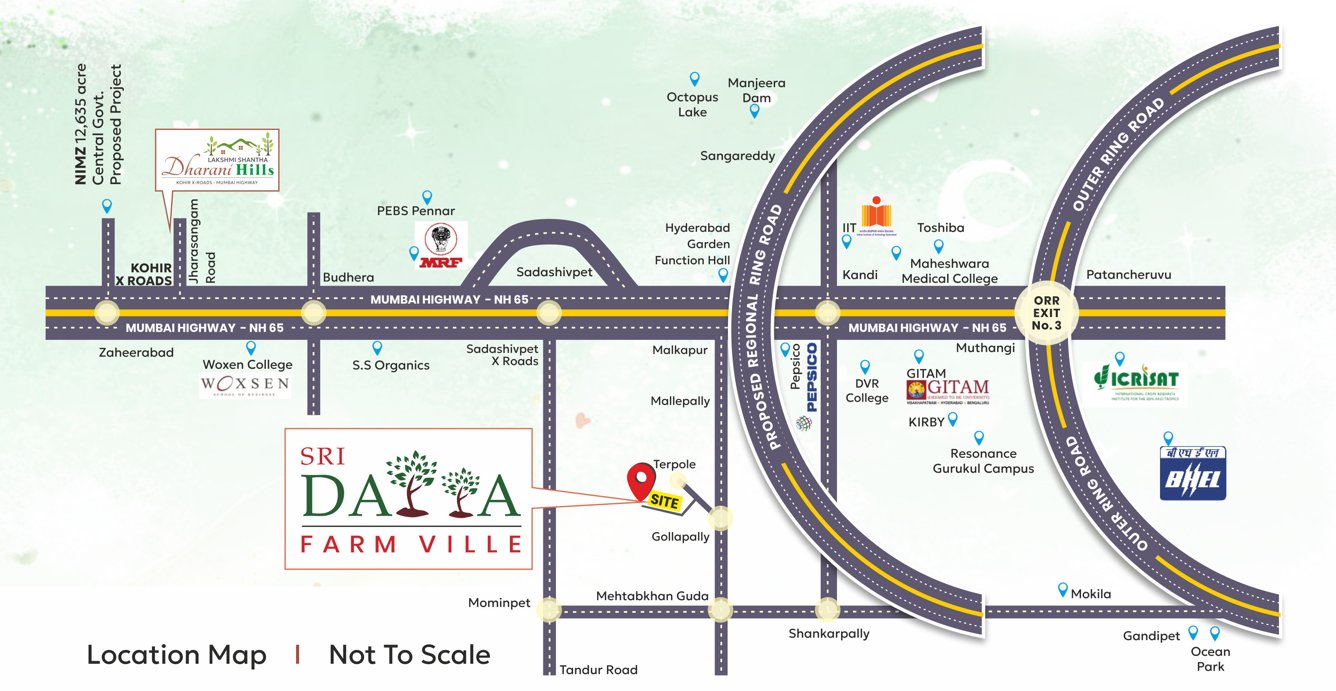  sri datta farm ville Location Plan
