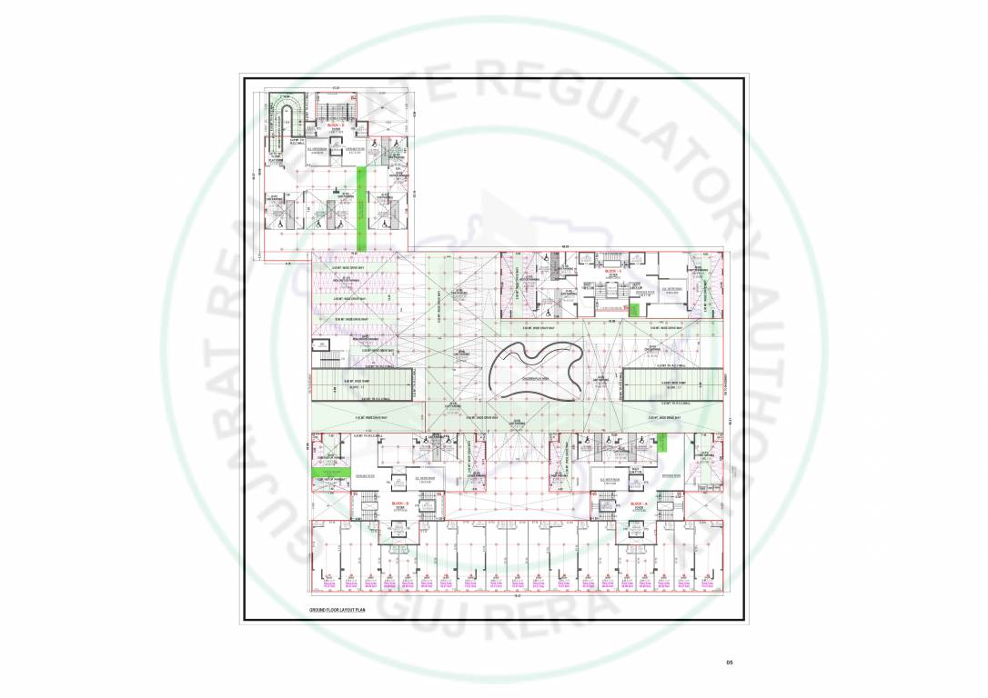  the gate x Block A To D Cluster Plan for ground Floor