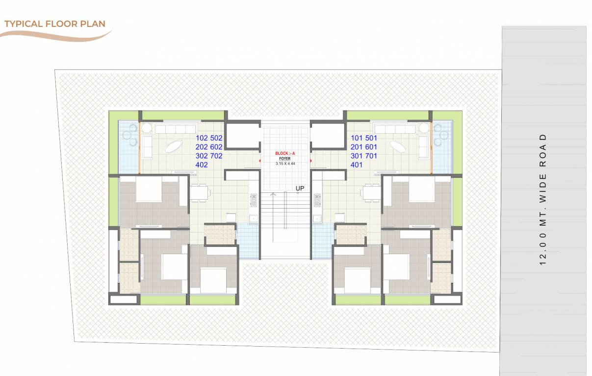  orbit pravin Orbit Pravin Typical Floor Cluster Plan