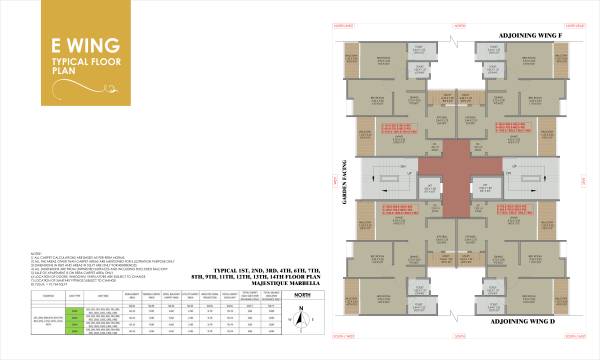  marbella Tower 1 Cluster Plan from 1st to 14th Floor