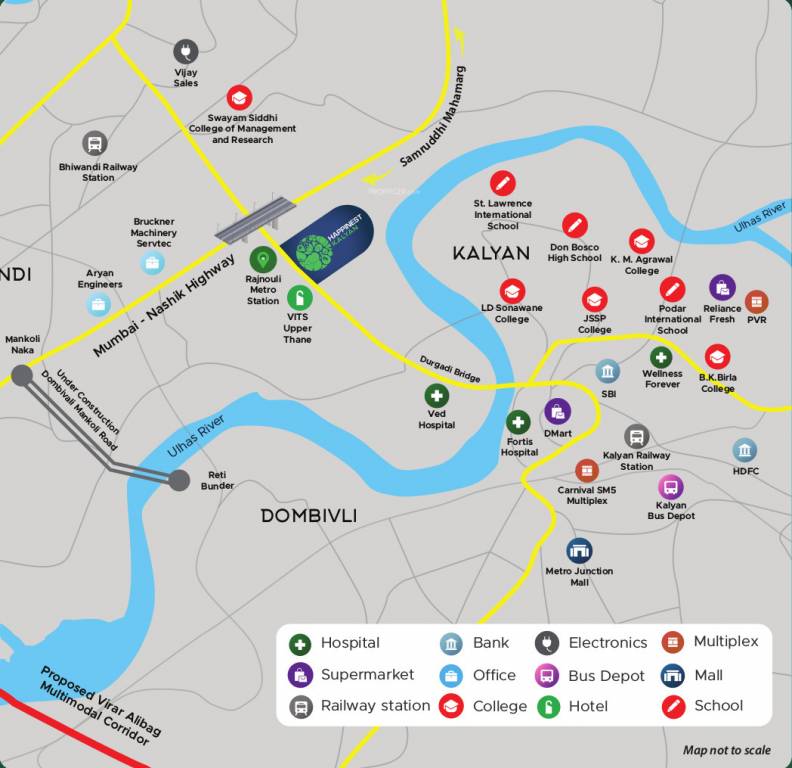  happinest kalyan Location Plan