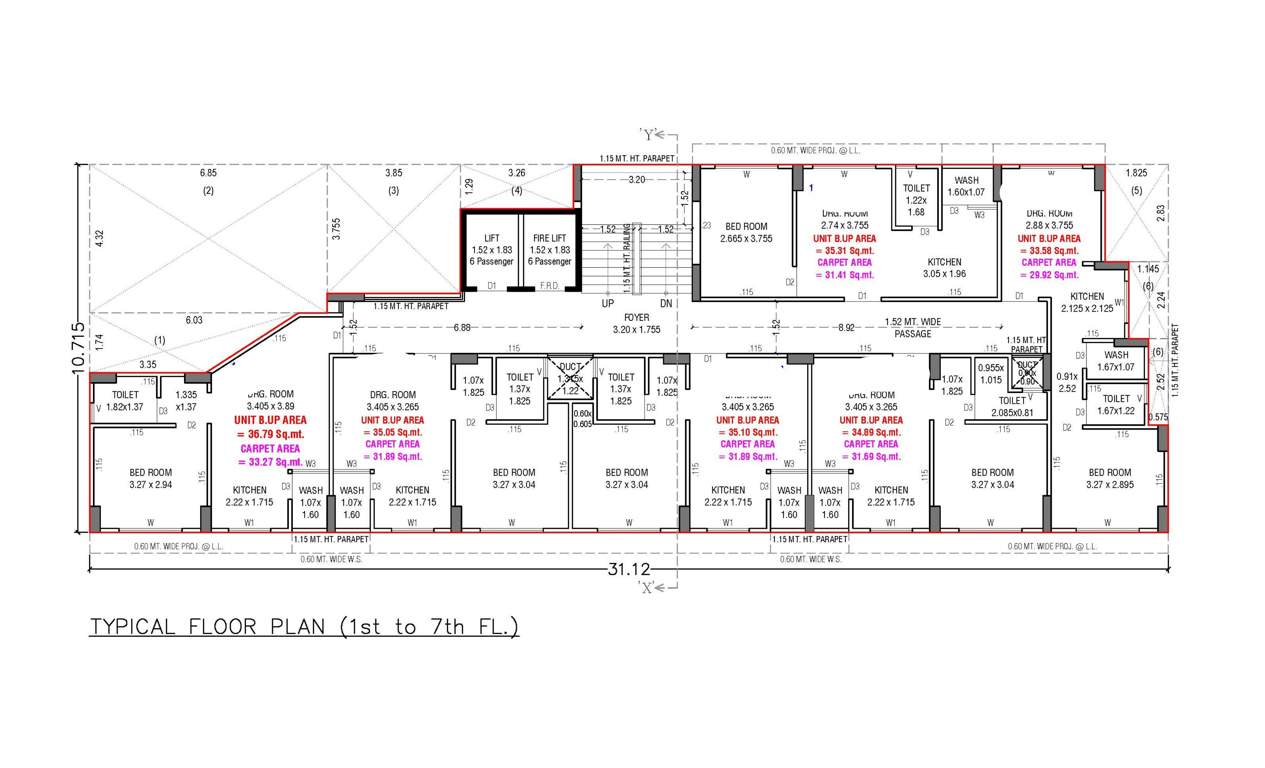  kabir park 1 Cluster Plan From 1st To 7th Floor