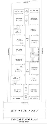 tirupati-apartment Tirupati Apartment Cluster Plan For Typical Floor Plan