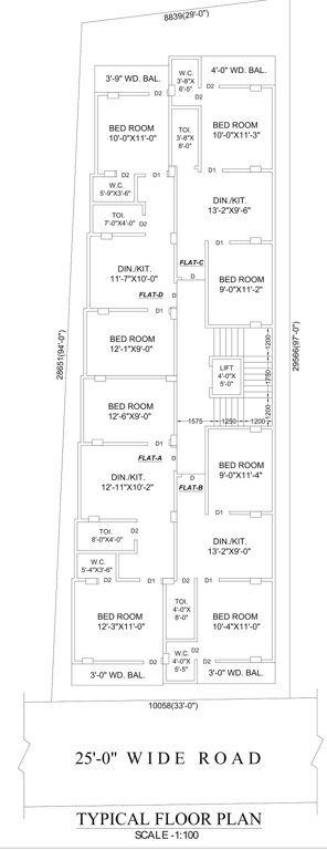  tirupati apartment Tirupati Apartment Cluster Plan For Typical Floor Plan
