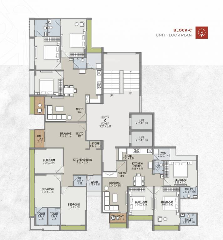  kalash C Typical Cluster Plan