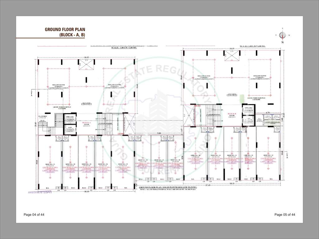  vrundavan hills Block A And Block B Cluster Plan for ground Floor