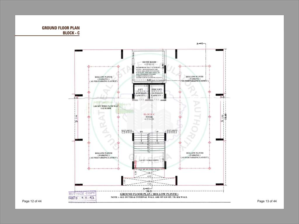 vrundavan hills Block C Cluster Plan for ground Floor