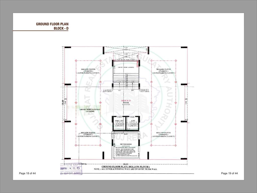  vrundavan hills Block D Cluster Plan for ground Floor