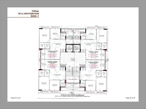  vrundavan-hills Block F Cluster Plan from 1st to 10th Floor