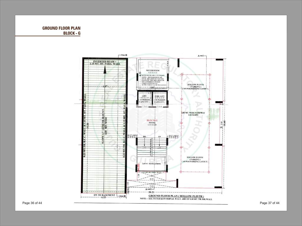  vrundavan hills Block G Cluster Plan for ground Floor