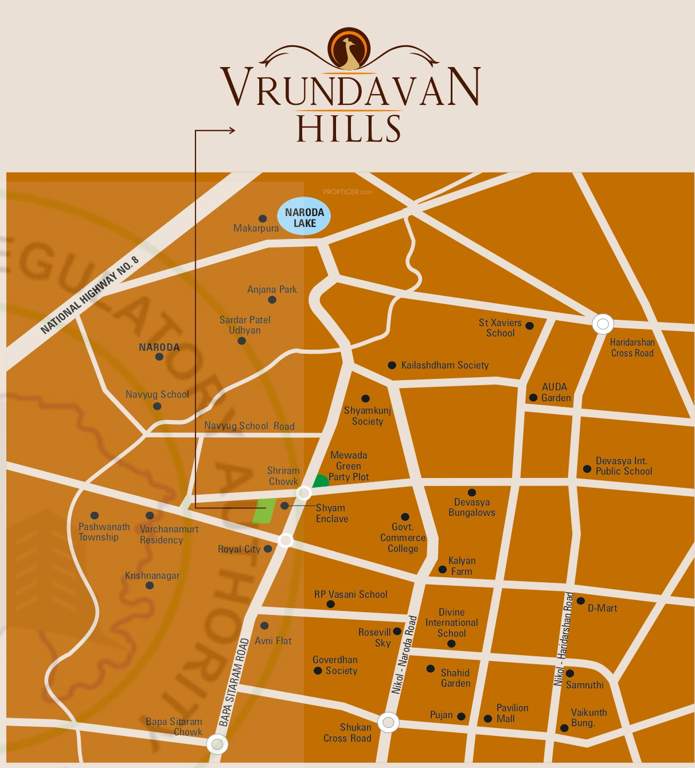  vrundavan hills Location Plan