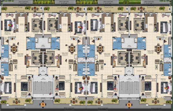  genesis-luxury-builder-floors Genesis Luxury Builder Floors Typical Floor Cluster Plan