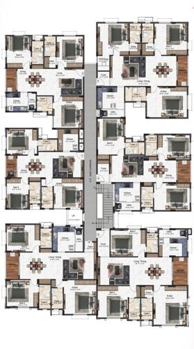  gagan Block F Cluster Plan from 1st to 5th Floor