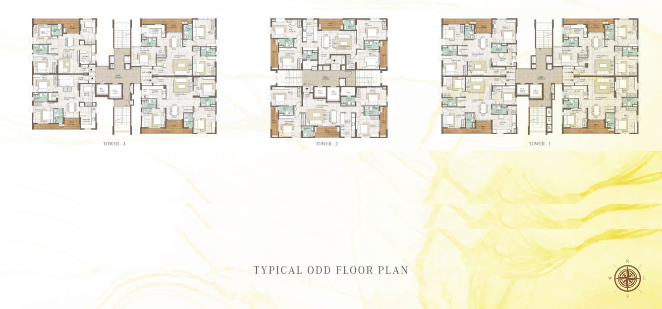  jewel Tower 1,2&3 Typical Floor Cluster Plan