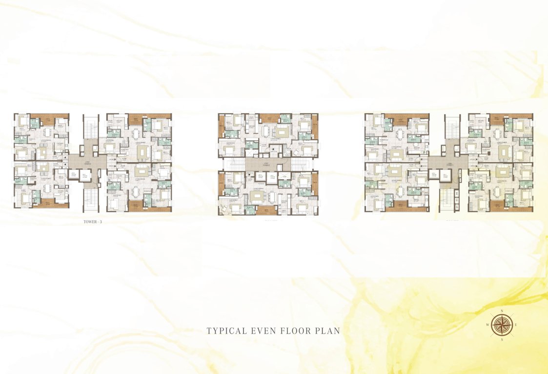  jewel Tower 1,2&3 Typical Floor Cluster Plan