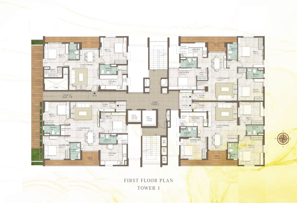  jewel Tower 1 Cluster Plan for 1st Floor