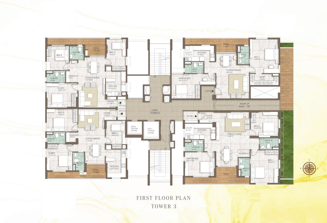  jewel Tower 3 Cluster Plan for 1st Floor