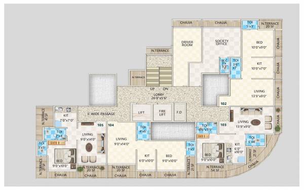  corner Corner Cluster Plan for 1st Floor