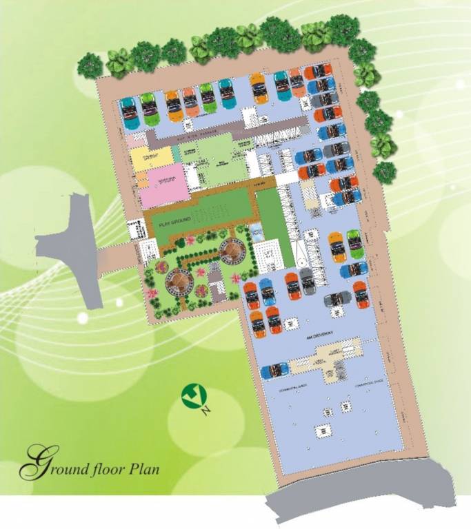  dharitri titanium Dharitri Titanium Ground Floor Cluster Plan