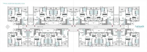 A - Wing/Building Cluster Plan narmada-residency A - Wing/Building Cluster Plan