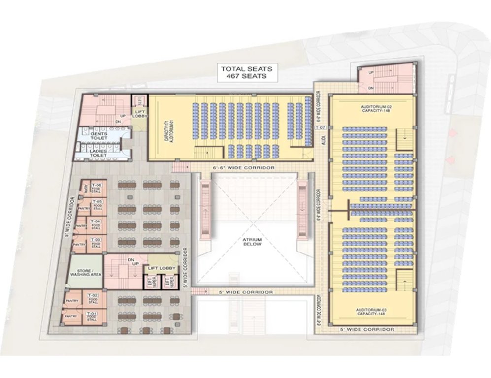 vasant square Vasant Square Cluster Plan For 3rd Floor