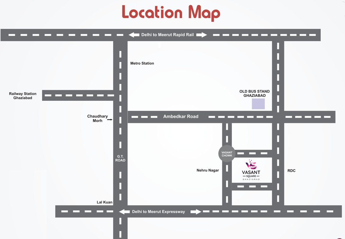 vasant square Location Plan