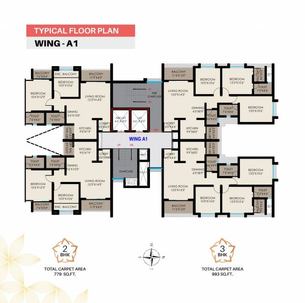  sahyadri-plumeria Tower 1 Cluster Plan